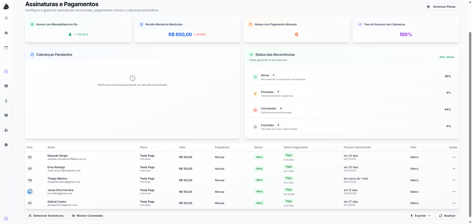 Sistema de gestão financeira - Clique para expandir